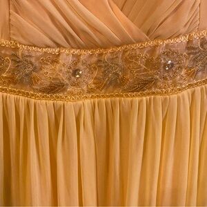 Formal/ Yellow/ Spaghetti Strap / ￼ Small/ Dress /Made In Us
